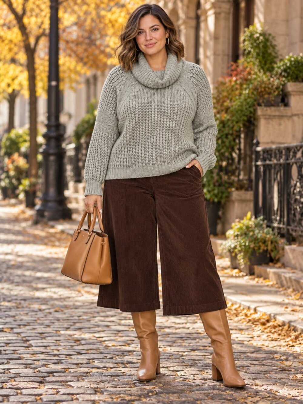 Charlotte Russe Taupe Chunky Knit Cowl Neck Sweater Large Long Sleeve